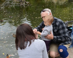 feeding the duck with grandpa1